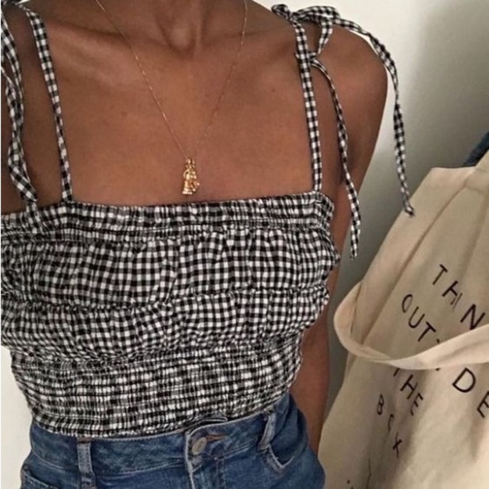 Zara gingham tank top
